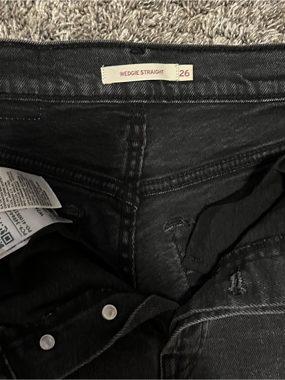 Levi's Black Straight Leg Jeans - Picture 5 of 11